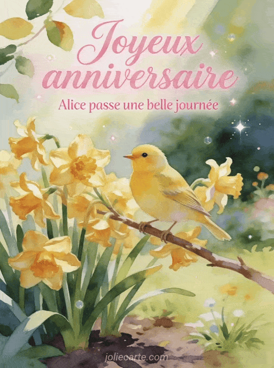 Joyeux anniversaire Alice - Carte joyeux anniversaire alice
