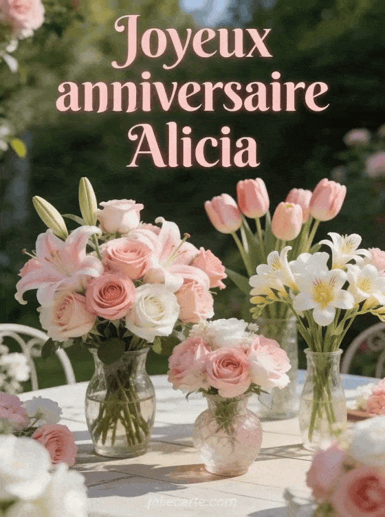 Joyeux anniversaire Alicia - Alicia fleurs