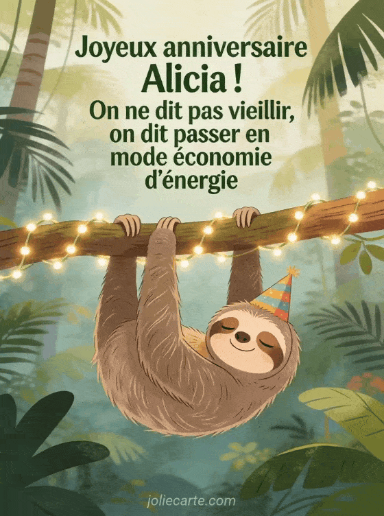 Joyeux anniversaire Alicia - Alicia humour
