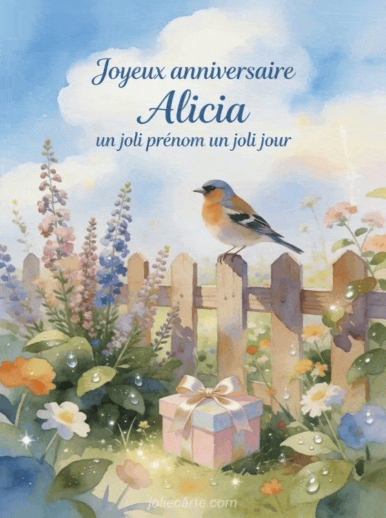Joyeux anniversaire Alicia - Carte joyeux anniversaire alicia
