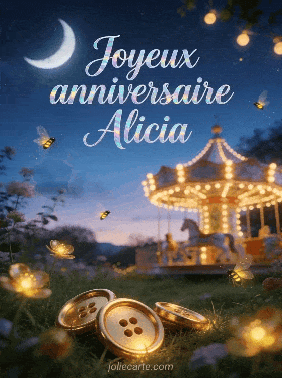 Joyeux anniversaire Alicia - Jolie carte joyeux anniversaire alicia