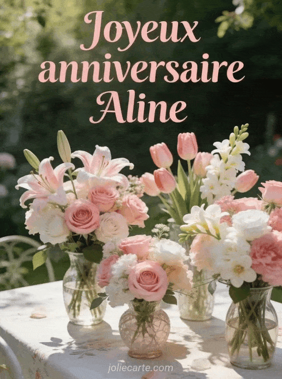Joyeux anniversaire Aline - Aline fleurs