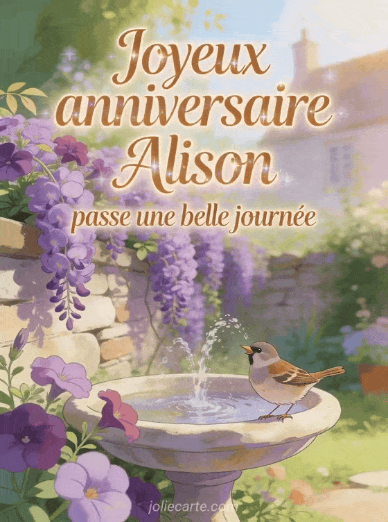 Joyeux anniversaire Alison - Joyeux anniversaire alison gros bisous