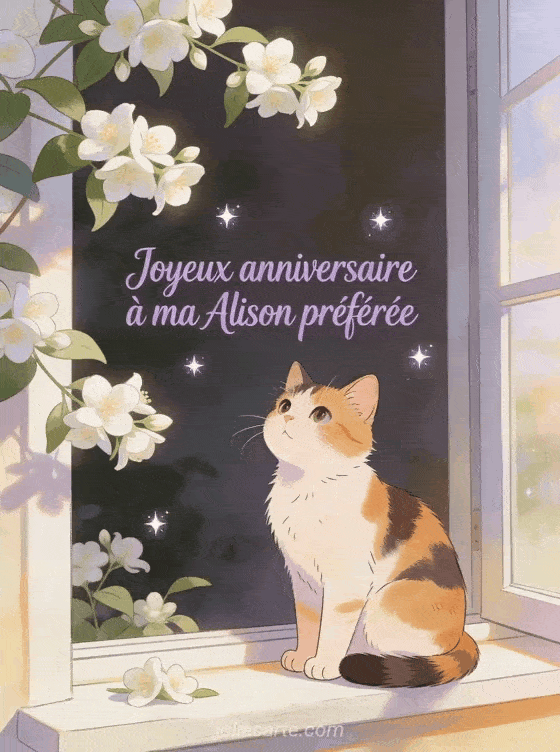 Joyeux anniversaire Alison - Carte joyeux anniversaire alison gratuite