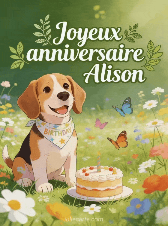 Joyeux anniversaire Alison - Carte joyeux anniversaire alison