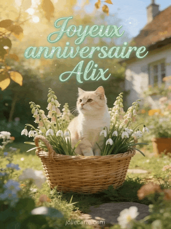 Joyeux anniversaire Alix - Carte joyeux anniversaire alix gratuite