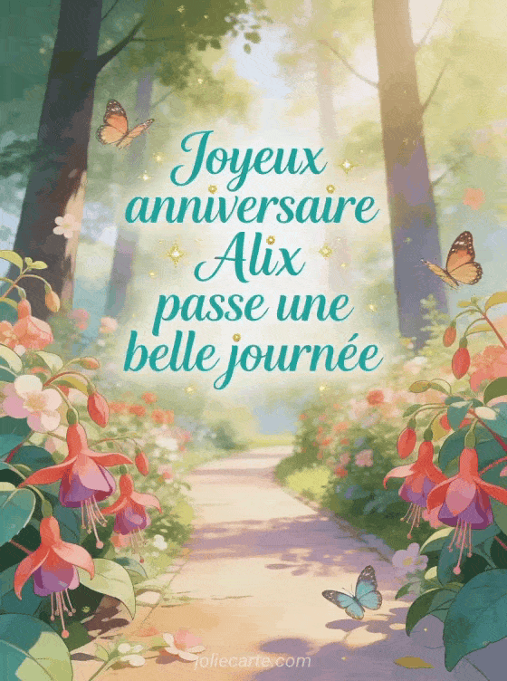 Joyeux anniversaire Alix - Carte joyeux anniversaire alix