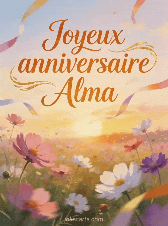 Joyeux anniversaire Alma - Carte joyeux anniversaire alma