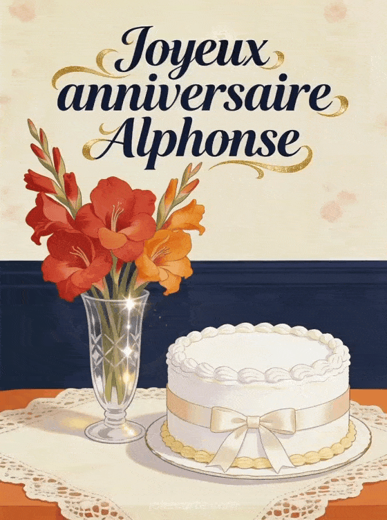 Joyeux anniversaire Alphonse - Carte joyeux anniversaire alphonse gratuite
