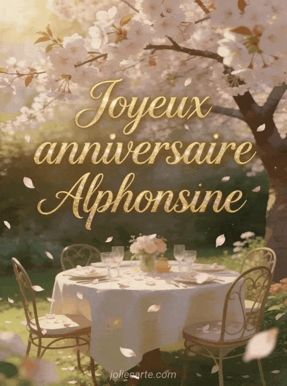 Joyeux anniversaire Alphonsine - Carte joyeux anniversaire alphonsine