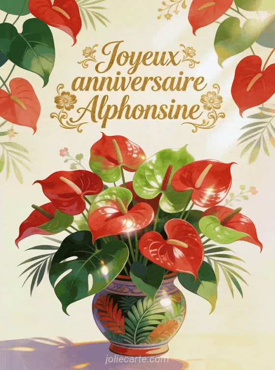 Joyeux anniversaire Alphonsine - Joyeux anniversaire alphonsine fleurs