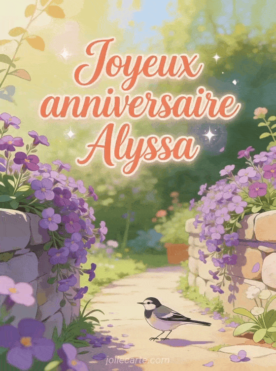 Joyeux anniversaire Alyssa - Carte joyeux anniversaire alyssa