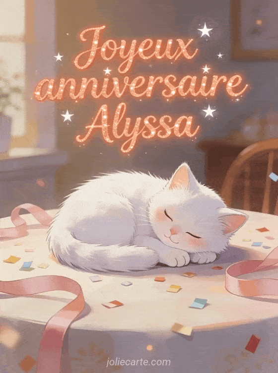 Joyeux anniversaire Alyssa - Carte joyeux anniversaire alyssa gratuite