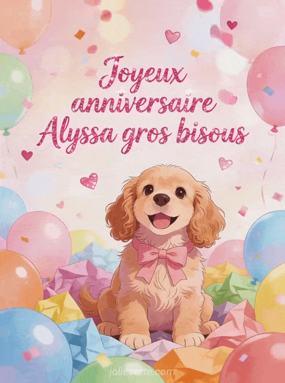 Joyeux anniversaire Alyssa - Joyeux anniversaire alyssa gros bisous
