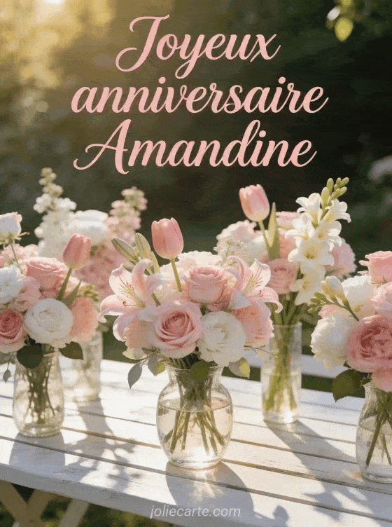 Joyeux anniversaire Amandine - Joyeux anniversaire amandine fleurs