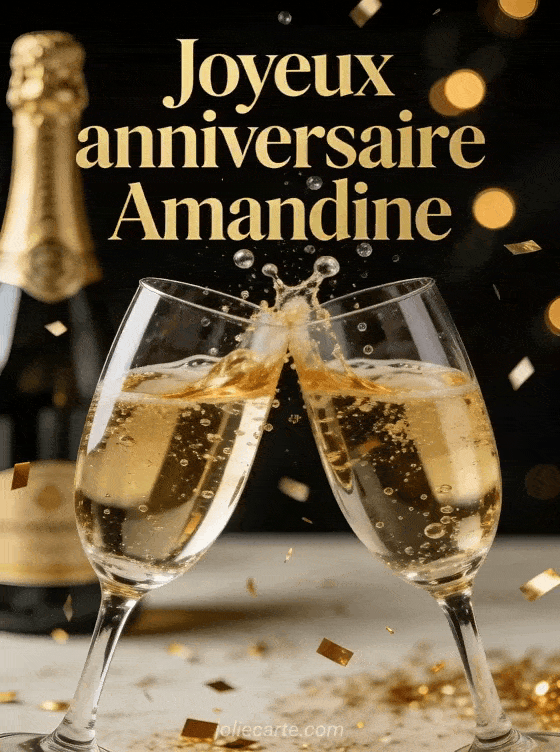 Joyeux anniversaire Amandine - Amandine champagne