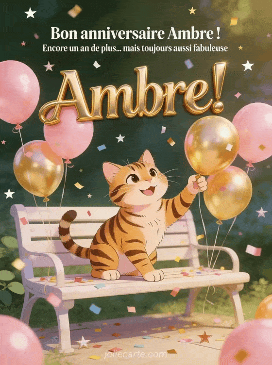 Joyeux anniversaire Ambre - Bon anniversaire ambre