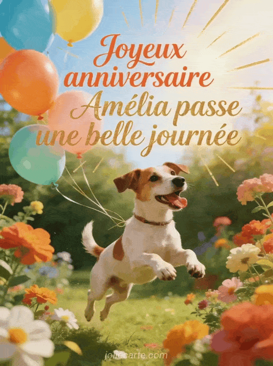 Joyeux anniversaire Amélia - Carte joyeux anniversaire amelia gratuite