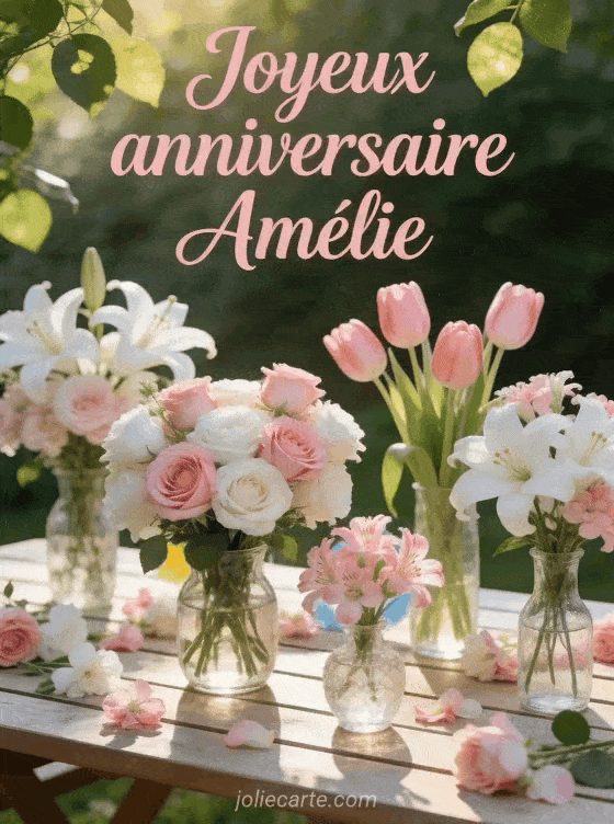 Joyeux anniversaire Amelie - Amelie fleurs