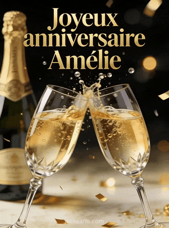 Joyeux anniversaire Amelie - Amelie champagne