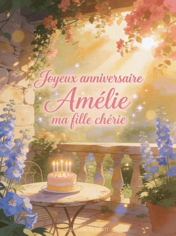Joyeux anniversaire Amélie - Joyeux anniversaire amelie ma fille