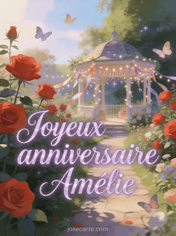 Joyeux anniversaire Amélie - Carte joyeux anniversaire amelie gratuite