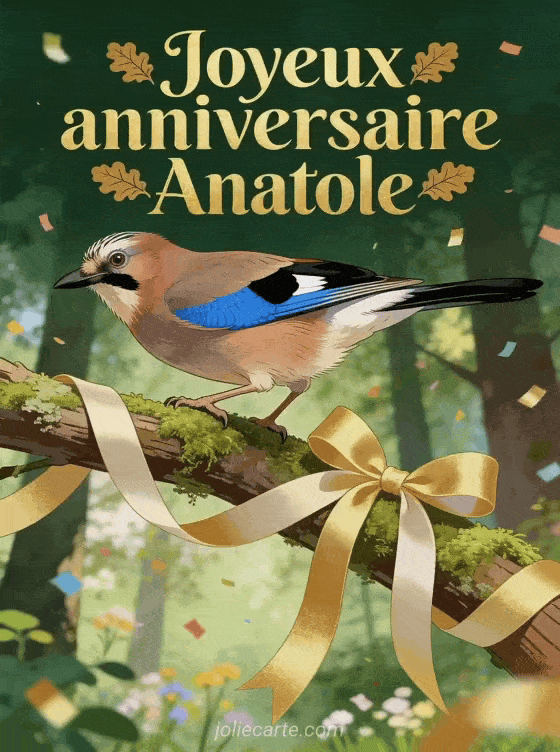 Joyeux anniversaire Anatole - Carte joyeux anniversaire anatole gratuite