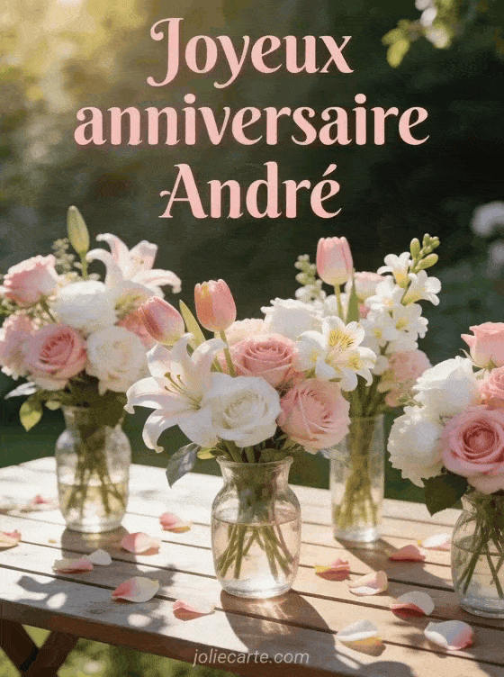 Joyeux anniversaire André - Joyeux anniversaire andre fleurs