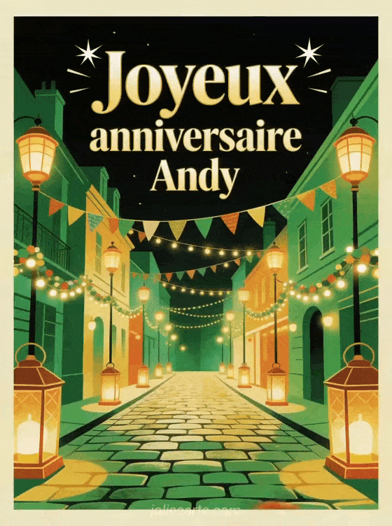 Joyeux anniversaire Andy - Carte joyeux anniversaire andy