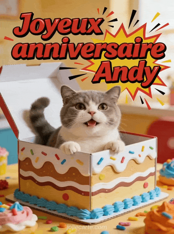 Joyeux anniversaire Andy - Carte joyeux anniversaire andy gratuite