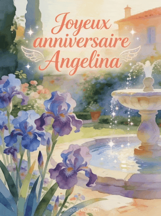 Joyeux anniversaire Angelina - Carte joyeux anniversaire angelina