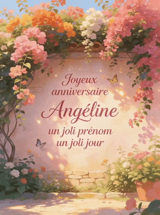 Joyeux anniversaire Angéline - Joyeux anniversaire angeline fleurs