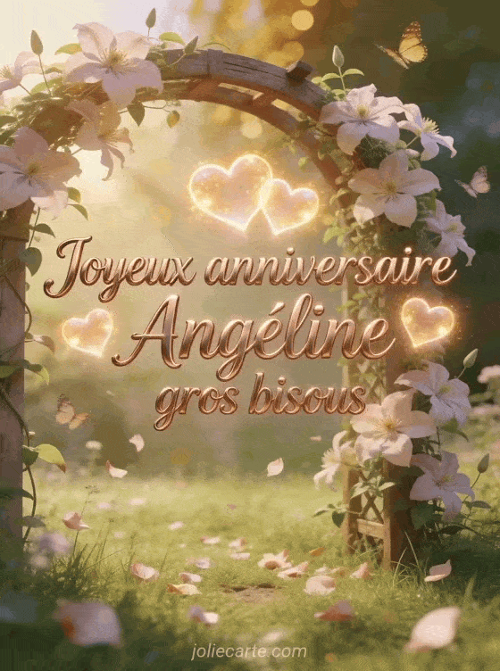 Joyeux anniversaire Angéline - Joyeux anniversaire angeline gros bisous