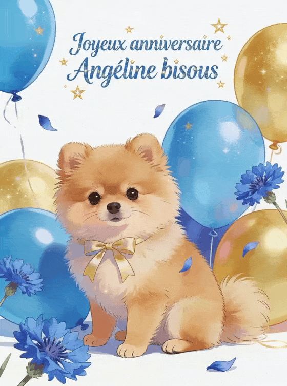 Joyeux anniversaire Angéline - Joyeux anniversaire angeline bisous