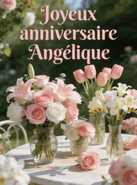 Joyeux anniversaire Angelique - Angelique fleurs