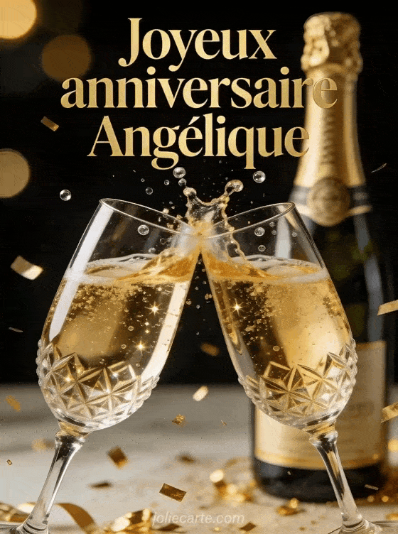 Joyeux anniversaire Angélique - Joyeux anniversaire angelique champagne