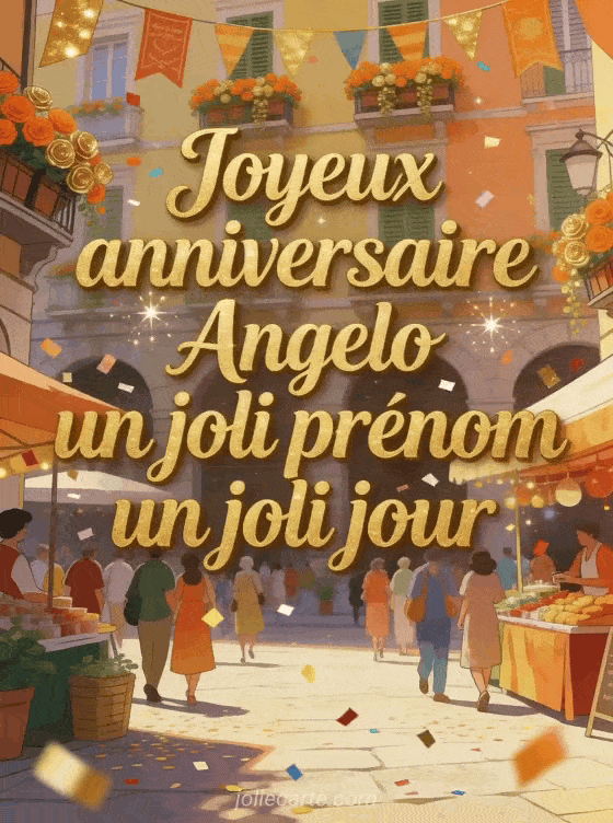 Joyeux anniversaire Angelo - Carte joyeux anniversaire angelo gratuite