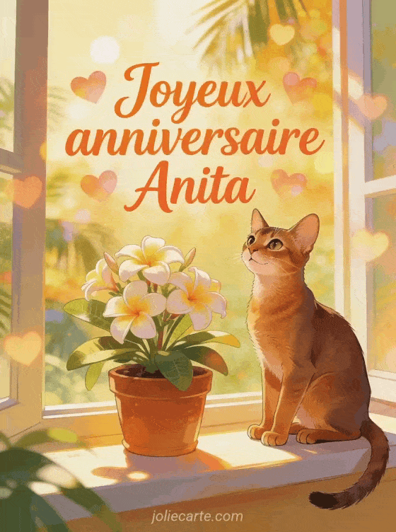 Joyeux anniversaire Anita - Carte joyeux anniversaire anita