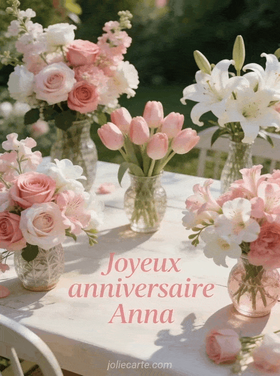 Joyeux anniversaire Anna - Joyeux anniversaire anna fleurs