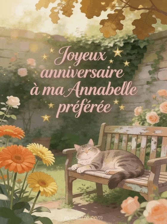 Joyeux anniversaire Annabelle - Carte joyeux anniversaire annabelle