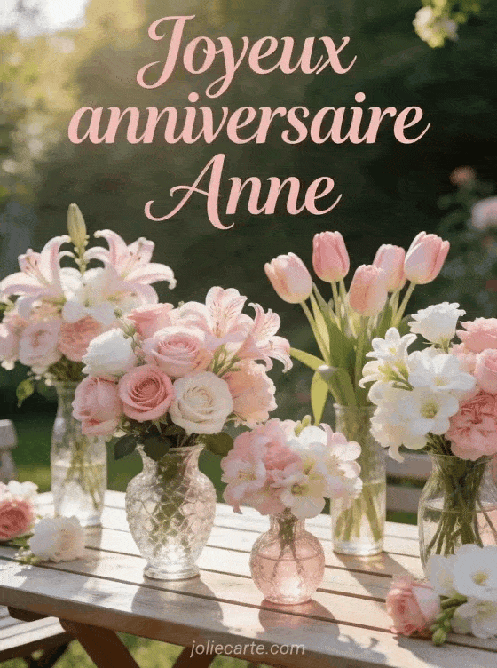 Joyeux anniversaire Anne - Joyeux anniversaire anne fleurs