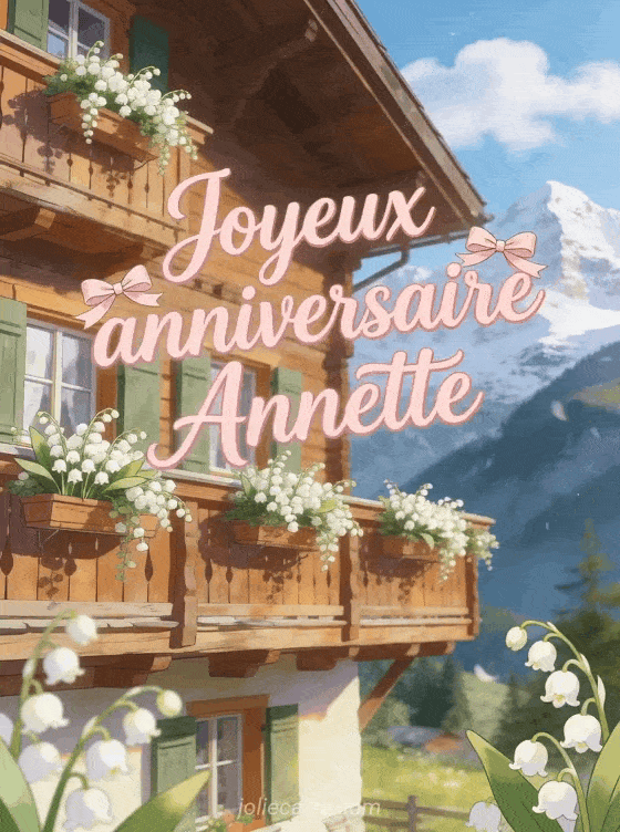 Joyeux anniversaire Annette - Carte joyeux anniversaire annette