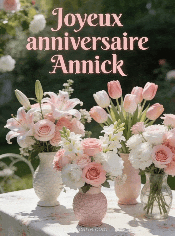 Joyeux anniversaire Annick - Joyeux anniversaire annick fleurs