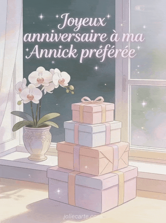 Joyeux anniversaire Annick - Carte joyeux anniversaire annick gratuite