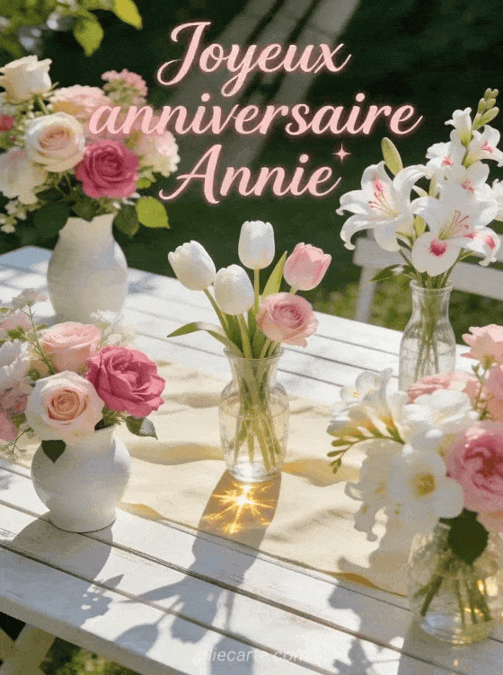 Joyeux anniversaire Annie - Joyeux anniversaire annie fleurs