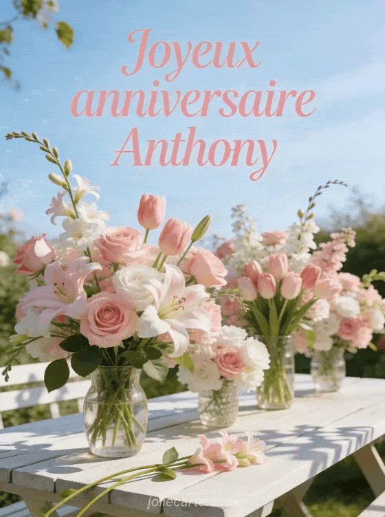 Joyeux anniversaire Anthony - Anthony fleurs