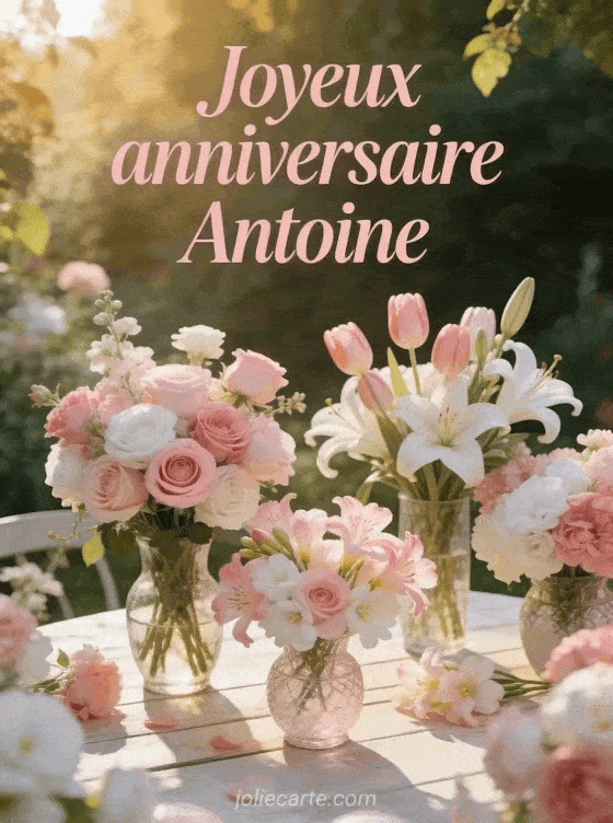 Joyeux anniversaire Antoine - Joyeux anniversaire antoine fleurs