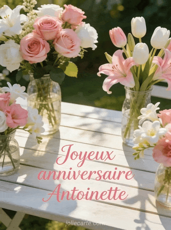 Joyeux anniversaire Antoinette - Joyeux anniversaire antoinette fleurs