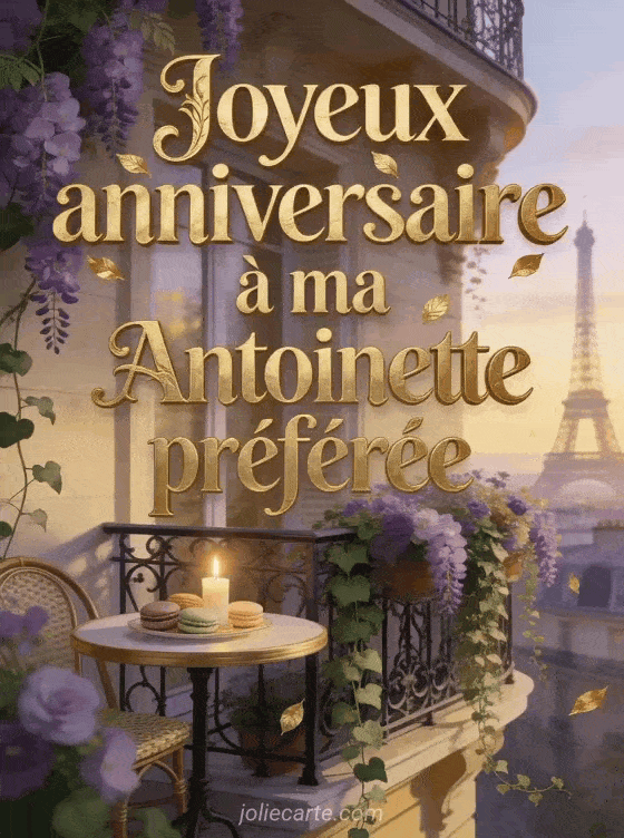 Joyeux anniversaire Antoinette - Carte joyeux anniversaire antoinette