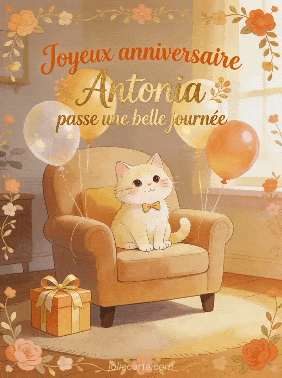 Joyeux anniversaire Antonia - Carte joyeux anniversaire antonia